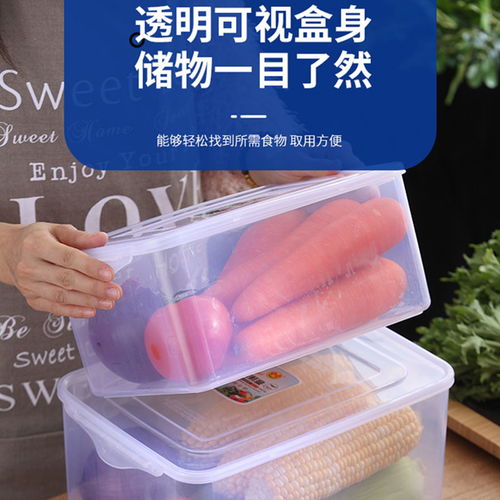 冰箱收纳盒塑料保鲜盒透明带盖饭盒家用食品微波炉专用碗冷冻冷藏